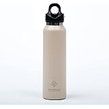 REVOMAX Carbonated Vacuum Insulated Bottle, 16 oz (473 ml), 18 Hours, Keeps Cold for 36 Hours (Sand Beige)