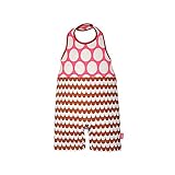 (ビブパ) BIBPA ベビー服 ロンパース グラフィックライン 70-90 [ピンク×ブラウン] [B-008-PKBR]