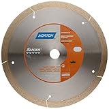 Norton Slicer Diamond Blade, 5/8" Arbor, Waterproof, 7" Diameter x 0.060" Thickness, 0.393" Segment 