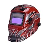 NUZAMAS 自動遮光溶接面 液晶フィルター 遮光速度0.0002秒 ソーラー充電式溶接マスク・溶接ヘルメット DIN4 / 9-13 UV / IV保護DIN16