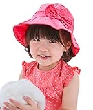 (スマイル ワキキ)Smile YKK 無地 バケット ハット キッズ サファリハット 女の子 ベビー帽子 日よけ 赤ちゃん 蝶結び 顎ひも 48