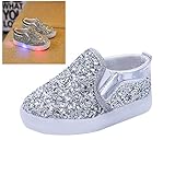 Kids Light Upモサンクス( TM )ライトUp靴LED靴点滅スリップオンファッションスニーカーfor Kids Boys Girls Age:2T
