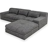 ソファ ソファー ローソファー カウチソファ 3人掛け クッション 5個付き グレー