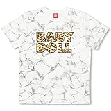 ベビードール ヒョウ柄ワッペンTシャツ 男女兼用 XL ホワイト