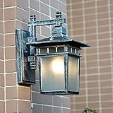YJH+ パティオ防水ウォールランプ、屋外ヴィラパティオコリドールバルコニーテラスライトエクステリアライトエンジニアリングウォールライトシングルヘッドE27 22 * 22 * 29CM 美しく、寛大