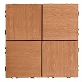 タンスのゲン ウッドパネル 樹脂 27枚セット 2.4平米用 ジョイント式 30×30cm 正方形 Cタイプ：レッドブラウン AM000086 09