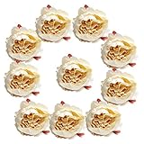 Perfk 工芸品　10個入り　造花　　人工ローズ　シルク　フラワーヘッド　素材　デコレーション　結婚式　パーティー