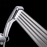 シャワーヘッド加圧水保存300穴クロームABSバスルームシャワー正方形Sprayer Extra Longスチールシャワーホース