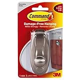 (Large) - 3M Command 17063CHR Timeless Large Plastic Hook with Metalic Chrome Finish