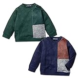 (グリーン/95cm)ベビー服 男の子 トレーナー 長袖 LITTLE BEAR CLUB リトルベアークラブ ニットキルト 異素材切替 星柄 ヘリンボーン 男児 ベビー