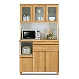 食器棚 レンジ台 完成品 幅100cm 約高さ180cm 北欧風 ナチュラル