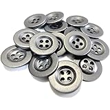 15mm アンティーク シルバ－色 メタル 金属 ボタン 8個入り