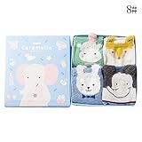 Nice Days（ナイス　ディズ）　 【4足セット】秋冬 ベビー 靴下 可愛い 動物柄 女の子 男の子 ふわふわ 綿製 暖かい 保温 子供のプレゼント (1-3歳, 8#)