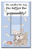 Printed壁プレートwith Matchingロッカースイッチおよび/またはコンセント – 犬が小さい マルチカラー 382-Printed-Single-DecoraSwitch