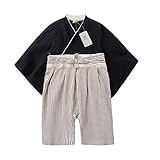 Goodparty 男の子 カバーオール 和装 袴 ロンパース お宮参り 七五三 節句 写真 (70cm（3-9ヶ月）)