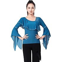 Amazon.co.jp: [LNIGHT] 社交ダンス トップス フリル袖 社交