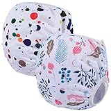 StoreofbabyJP　ベビー＆子供用　水着 スイムパンツ　赤ちゃん　再利用可能 防水 スイム布 水遊び　男女兼用　サイズ調整可能　オムツカバー スイミング　両点セット