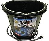 Farm Innovators 5 Gallon Black Rubber Heated Bucket FB-15R