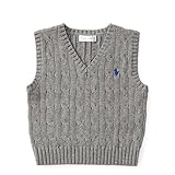 ラルフローレン　Ralphlauren 　コットンニットベスト　グレー　24m(85-90cm) [並行輸入品]