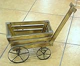 カーゴ49　車輪付荷車　木製荷台車輪4個　490×347×290h 281416
