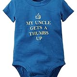 カーターズ Carter's ボディスーツ 半袖 綿100% Thumbs Up For Uncle Bodysuit 9M (67-72cm) [並行輸入品]