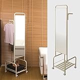 ミラー付きハンガーラック NJ-0084