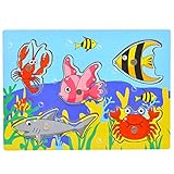 Domybest 子供おもちゃ さかなつり 木製 魚釣りゲーム フィッシングゲーム 釣り遊び マグネット 木のおもちゃ パズル 知育玩具 親子