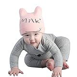 帽子ニット帽 ベビーニットハット 耳付き赤ちゃん0-12ヶ月用 milk新生児 幼児 赤ちゃんキャップ キッズ帽子 春秋冬 双層構造 男女兼用 韓国風 出産祝い かわいいニット帽子ノースフェイス yo