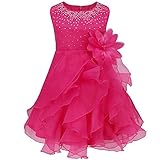 （イーエフイー）EFE　こどもドレス　女の子　女児ドレス　ふわふわチュチュスカート　ビーズの上着　ガールズ　キッズ　ワンピース　子供服　リボン飾り　ノースリーブ　結婚式　発表会　パーティー　フォーマル