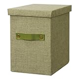 ストレージボックス　幅18.5×奥26×高26cm ナチュラルボックスフタ付 [グリーン] 　NA1826-GR
