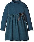 《春秋冬対応》SCHNEE(スネー) リブニット切替天竺ワンピース 110cm/ブルー NO.F-661085