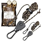 REBRIGHT DESIGN 自在金具 時短自在金具 2個セット 時短設営 キャンプ用品 タープ テント ガイロープ パラコード ソロキャンプ アウトドア (2個セット, 迷彩)