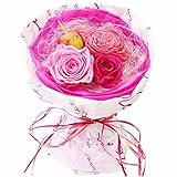 プリザーブドフラワー スタンドするブーケ ピンクレッド 小 PB00PR