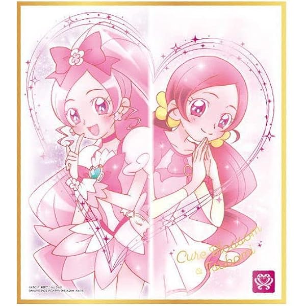 Amazon プリキュア 色紙art6 15 キュアブロッサム つぼみ ピンク 金色箔押し 単品 通販