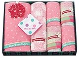 日繊商工 OLIVEdesOLIVE home カリーノ (バス・フェイス4枚・タオルチーフ・バスマット・コースター) ピンク OD-5071