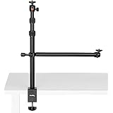 SmallRig カメラアーム デスクカメラスタンド 卓上一脚 3段階伸縮式アーム+補助延長アーム 1/4ネジ付きスマホホルダー付き 自由雲台 アルミ製 耐荷重2Kg カメラ用三脚/LEDライト/外付けマイク/プロジェクタースタンド/Webカメラスタ