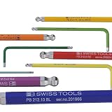 PBスイスツールズ ボール付きレインボー六角レンチ9本組 212H-10RB サイズ1.5～10 1ヶ入 TWBR-9S