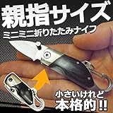 極小ナイフ 携帯性抜群 フォールディング ボトムフックナイフ カラビナ キーホルダー MI-MNKNF