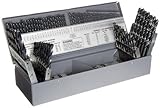 Chicago Latrobe 150 High-Speed Steel Jobber Length Drill Bit Set with Case, Black Oxide, 118 Degree 