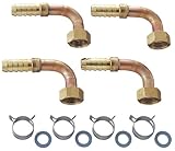 三栄水栓 【ペアホースL金具セット】 15Aホース用 T421-14S-15A