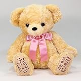 カリーノ体重ベアシリーズブラウン（両足・足裏刺繍付きウェイトドール）完成品