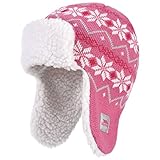 (トレスパス) Trespass 赤ちゃん・ベビー用 耳あてつきニット帽 トラッパーハット ビーニーハット ニットキャップ 帽子 冬 (ワンサイズ) (ソフトピンク)