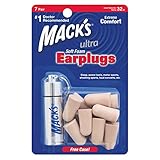 MACK'S ウルトラソフトフォーム 耳栓 7ペア 容器付 ベージュ 32dB Item # 927