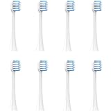 MERUYOO電動歯ブラシ 替えブラシ パナソニック対応 交換ヘッド ドルツ対応 ソフト極細毛 ホワイト磨きブラシ 汚れを取り除く8本入Toothbrush Heads for Panasonic Soft-Blue