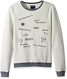 True Religion Boys' Stamp Sweatshirt Oatmeal Heather XL [並行輸入品]