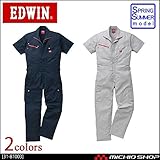 エドウイン 作業服 半袖ツヅキ服 31-81003 L ネイビーブルー