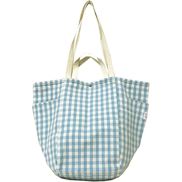 Amazon.co.jp: WILD BLUE チェック柄トートバッグ : ホビー