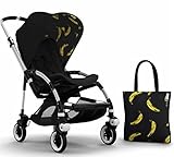 Bugaboo Bee 3 Stroller With Black Seat and Andy Warhol Accessory Kit (Black/Banana) by Bugaboo [並行輸入