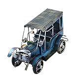 VORCOOL 車 置物 手作り モデル アイアン アイデア　ホームデコレーション プレゼント 工芸品 鉄製自転車模型　ヴィンテージ　オフィス装飾　撮影道具　飾り物（青）