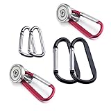 INHDBOX super-strongネオジムマグネットカラビナHoldセット – Include 2個磁気ベース22lb + 6 pcs snap-hook Hangers分割リング（3サイズ）